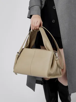 30CM leather single shoulder layer cowhide fashion trend women's bag 2903 apricot