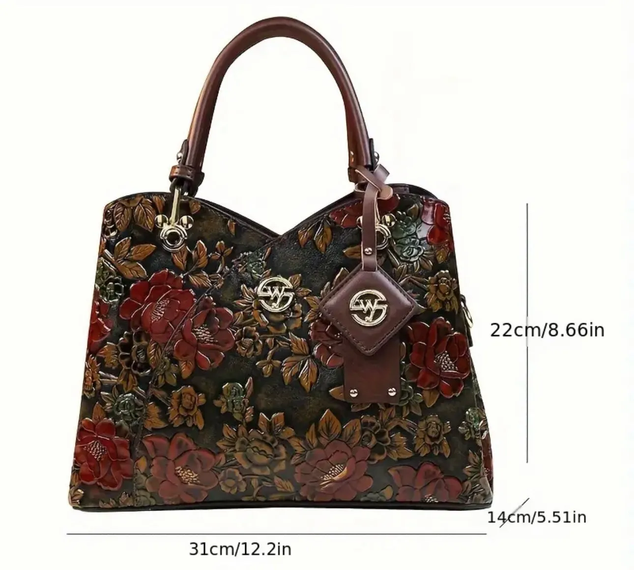 Andrea’s Deals Vintage Flower Pattern Handbag, Classic