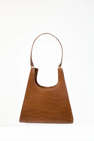ARIES Tan Faux Croc Bag