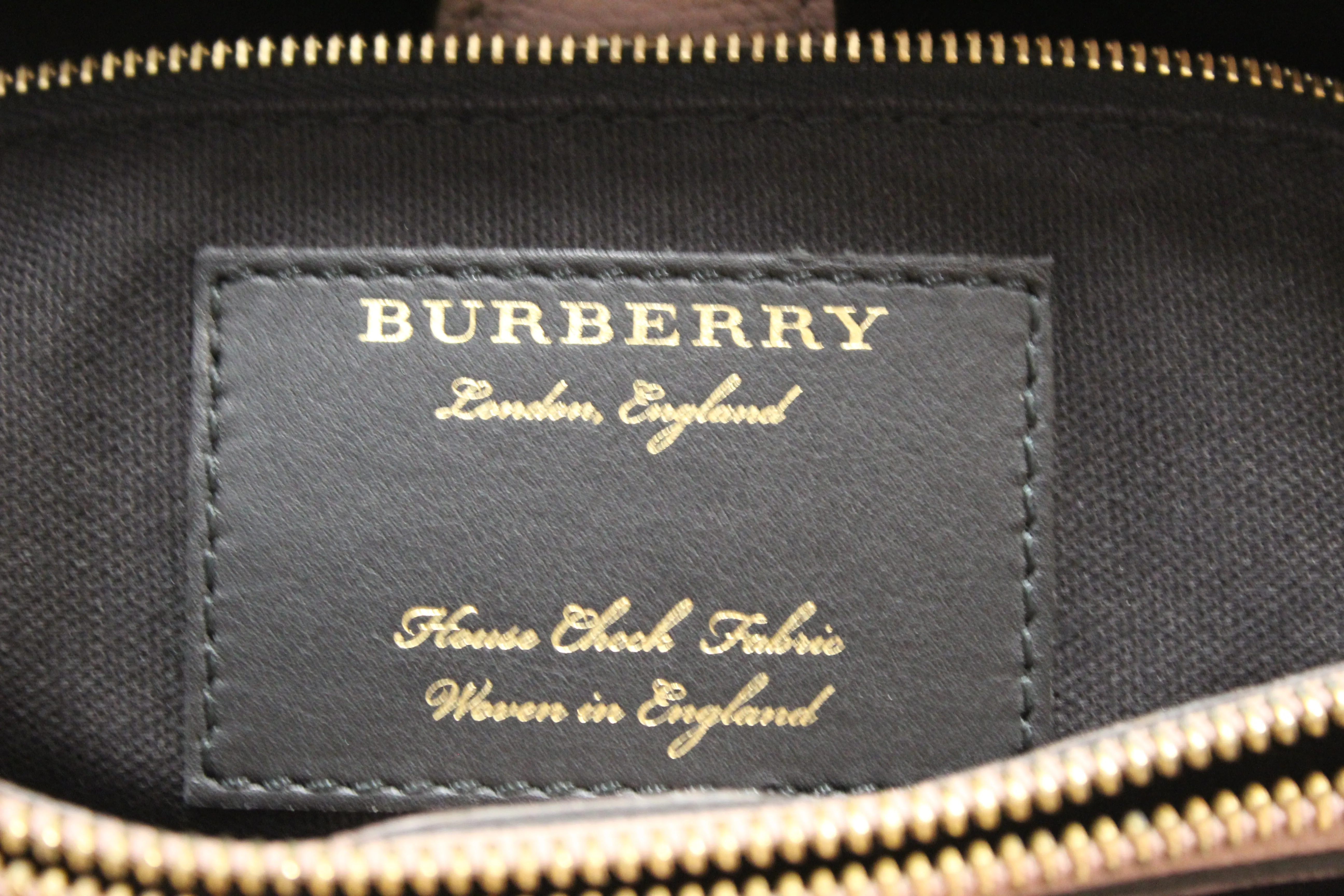 Authentic Burberry Powder Pink Leather and House Check Fabric Medium Banner Tote Bag