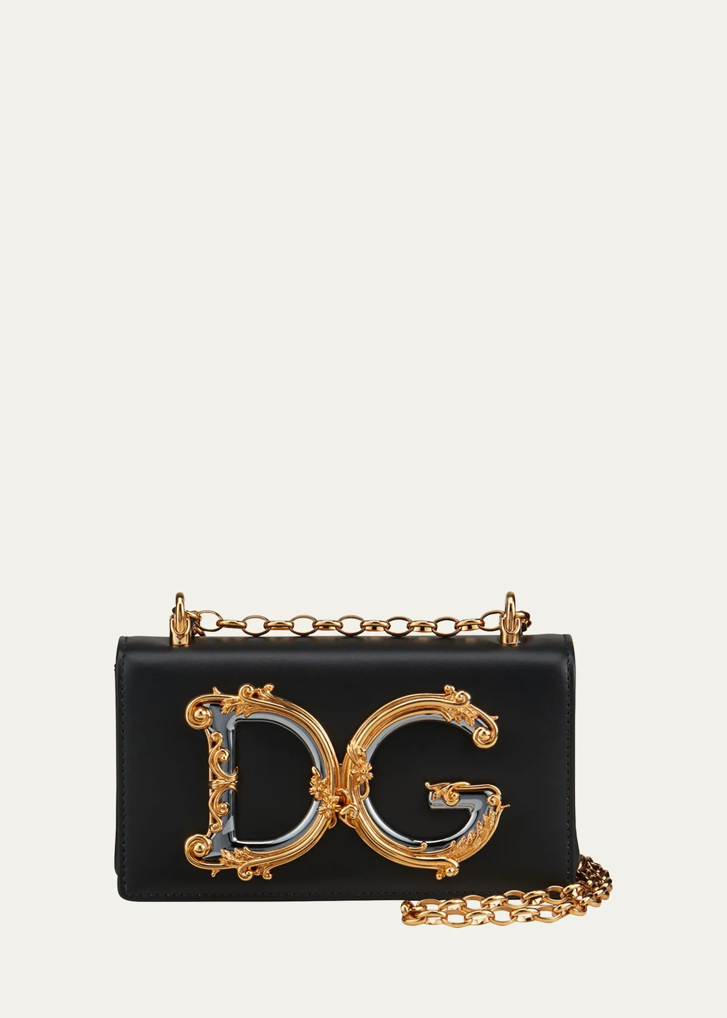 Barocco Leather Shoulder Bag