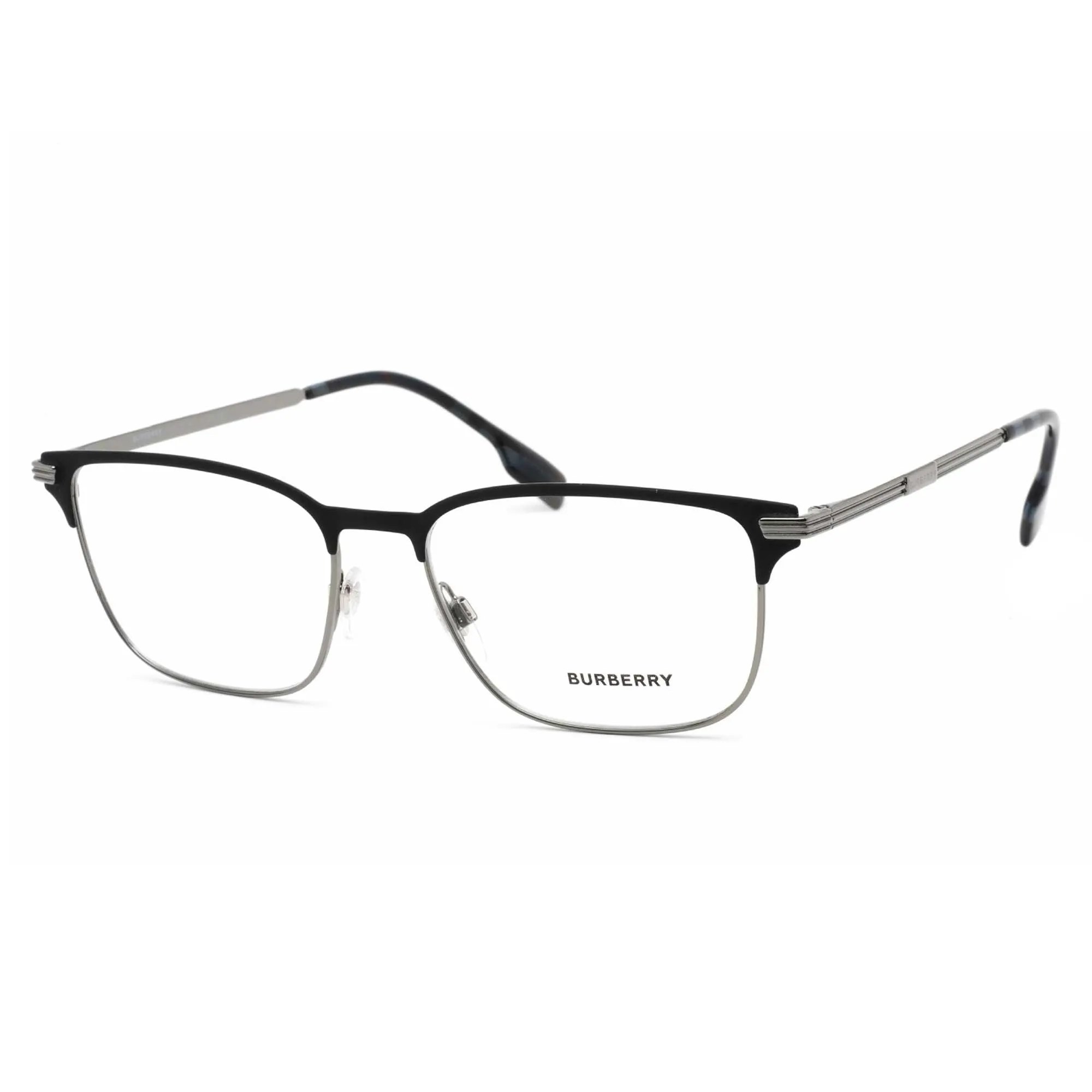 Burberry Men's Eyeglasses - Blue Rectangular Full Rim Metal Frame | 0BE1372 1003