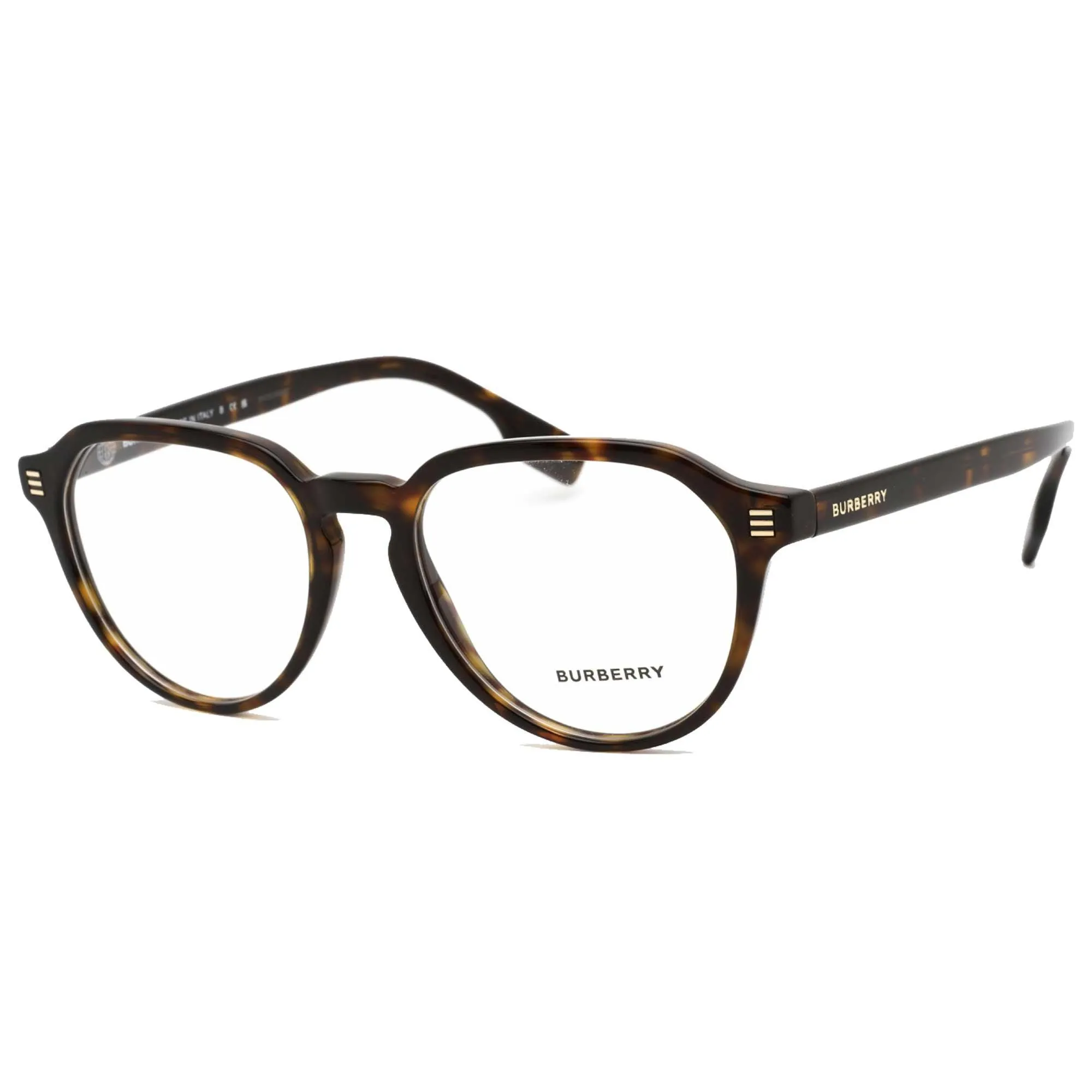 Burberry Men's Eyeglasses - Dark Havana Round Plastic Frame, 54 mm | 0BE2368 3002
