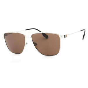 Burberry Men's Sunglasses - Brown Lens Silver Square Full Rim Frame | 0BE3141 100573