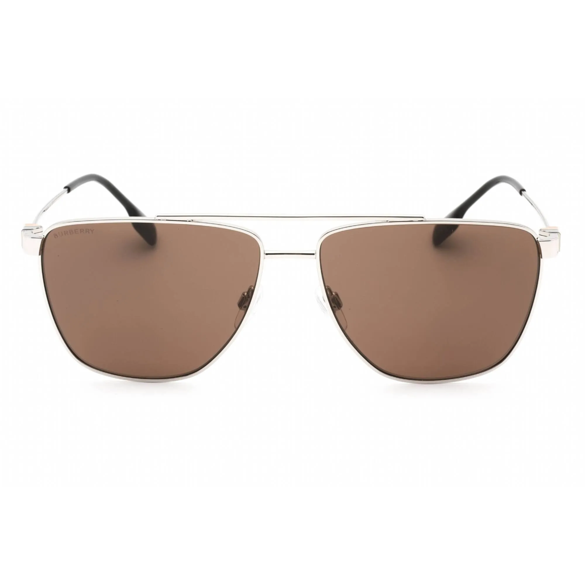 Burberry Men's Sunglasses - Brown Lens Silver Square Full Rim Frame | 0BE3141 100573