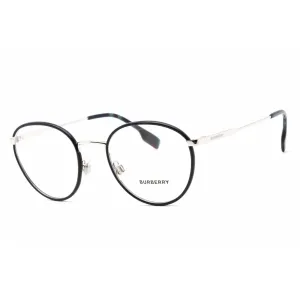 Burberry Unisex Eyeglasses - Full Rim Round Silver/Blue Metal Frame | 0BE1373 1005