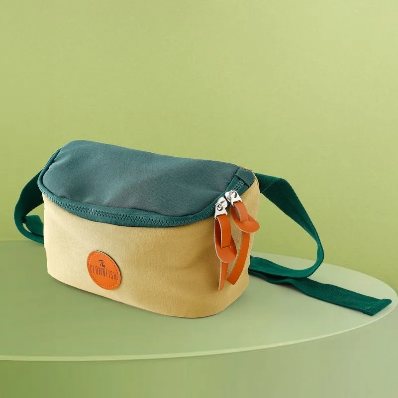 Clownfish Sling Bag - Lightweight, Durable Crossbody | Passport Bag | 24X14X9cm | Green & Yellow