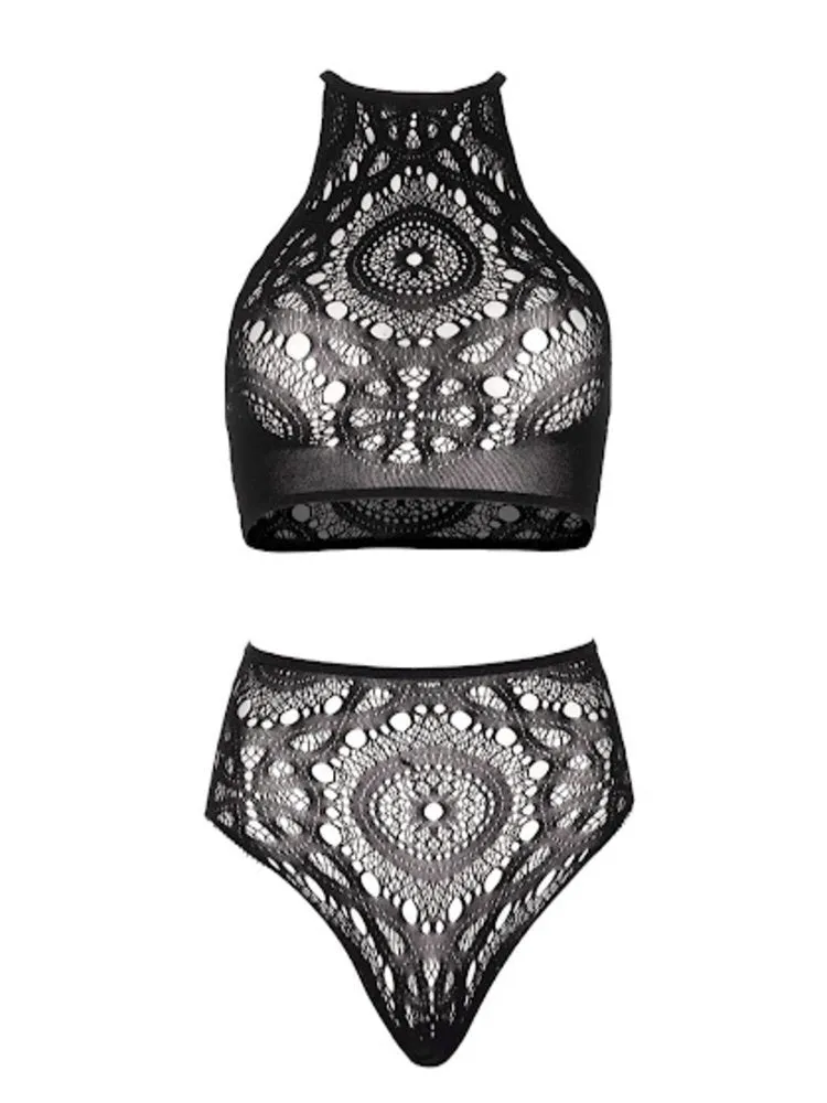 Crochet Me Crop Top Halter Set