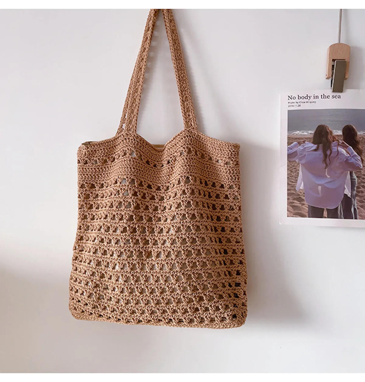 Elena Handbags Handmade Crochet Retro Style Tote Bag