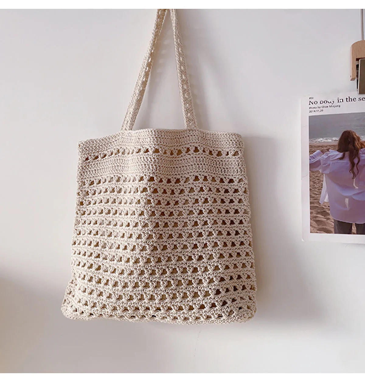Elena Handbags Handmade Crochet Retro Style Tote Bag