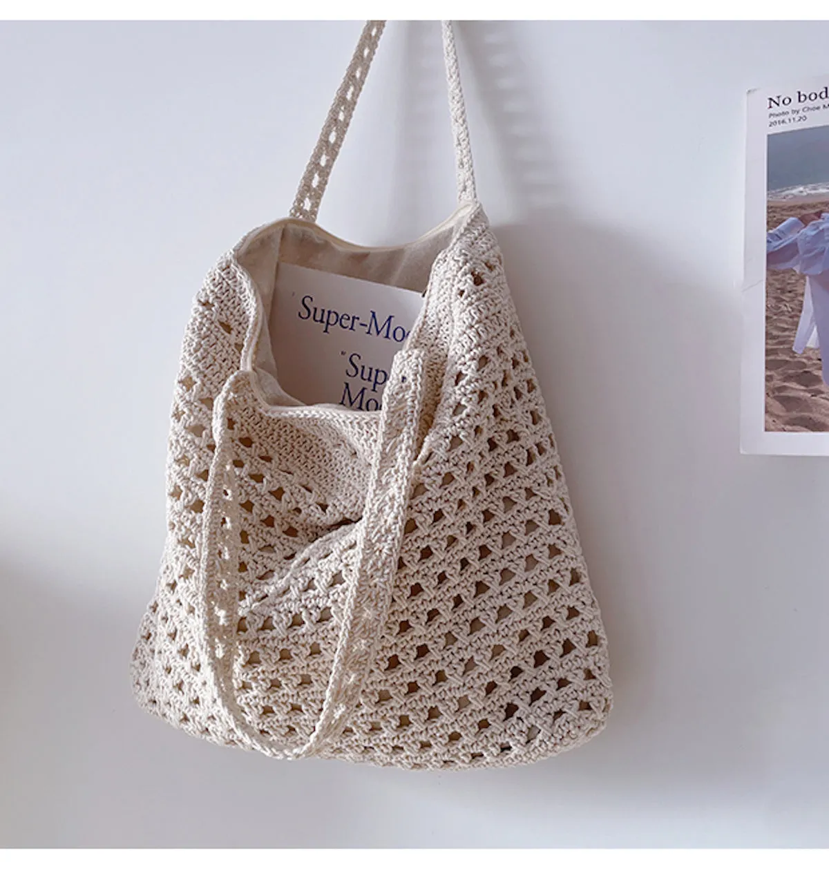 Elena Handbags Handmade Crochet Retro Style Tote Bag