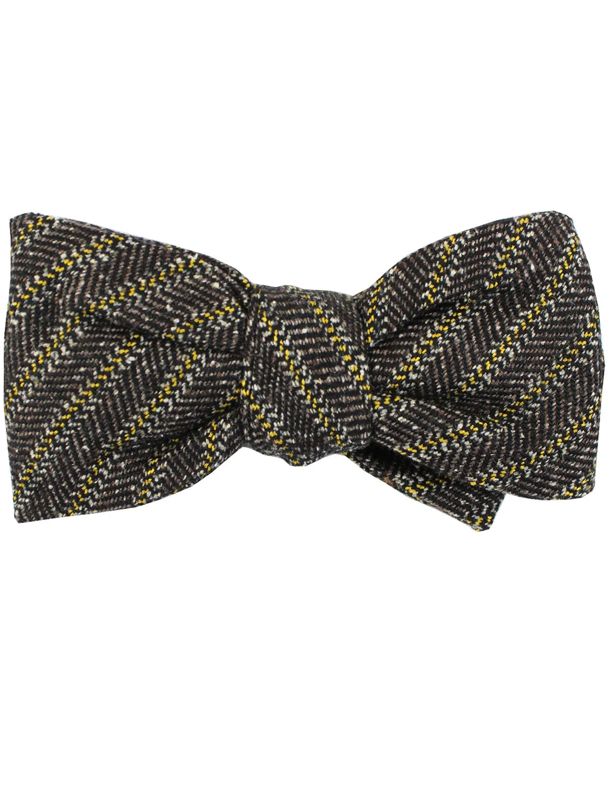 Gucci Bow Tie Gray Yellow Stripes Design - Self Tie SALE