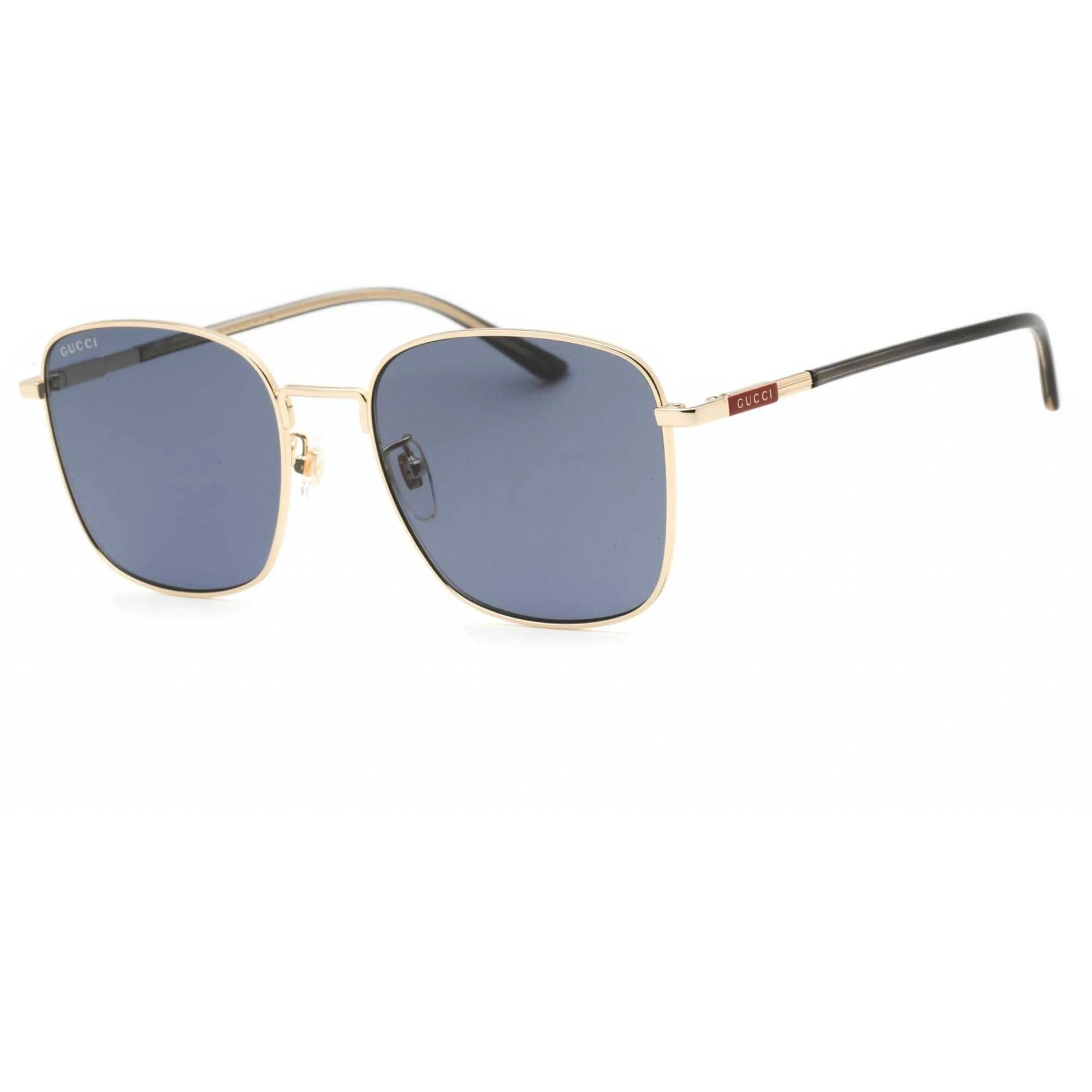 Gucci Men's Sunglasses - Gold/Havana Square Full Rim Metal Frame | GG1350S 004