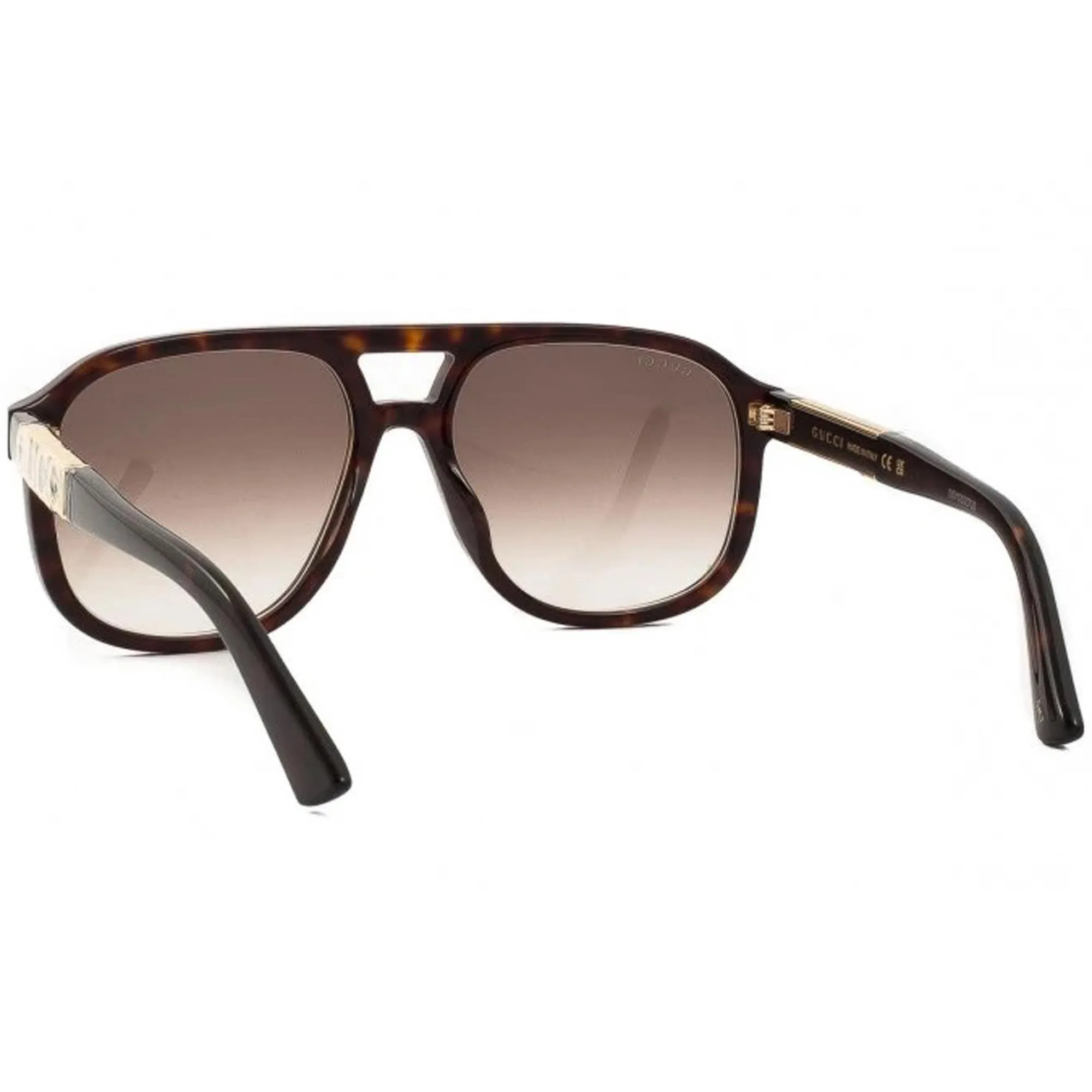 Gucci Men's Sunglasses - Gradient Lens Havana Acetate Pilot Shaped Frame | GG1188S 003