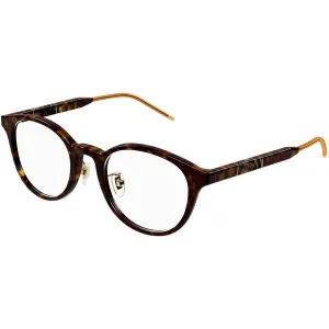 Gucci Unisex Eyeglasses - Havana Acetate Oval Shape Frame Demo Lens | GG1229OJ 002