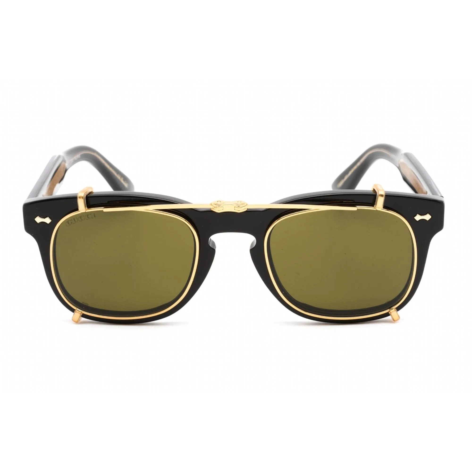 Gucci Unisex Sunglasses - Shiny Black Acetate Square Full Rim Frame | GG0182S 008