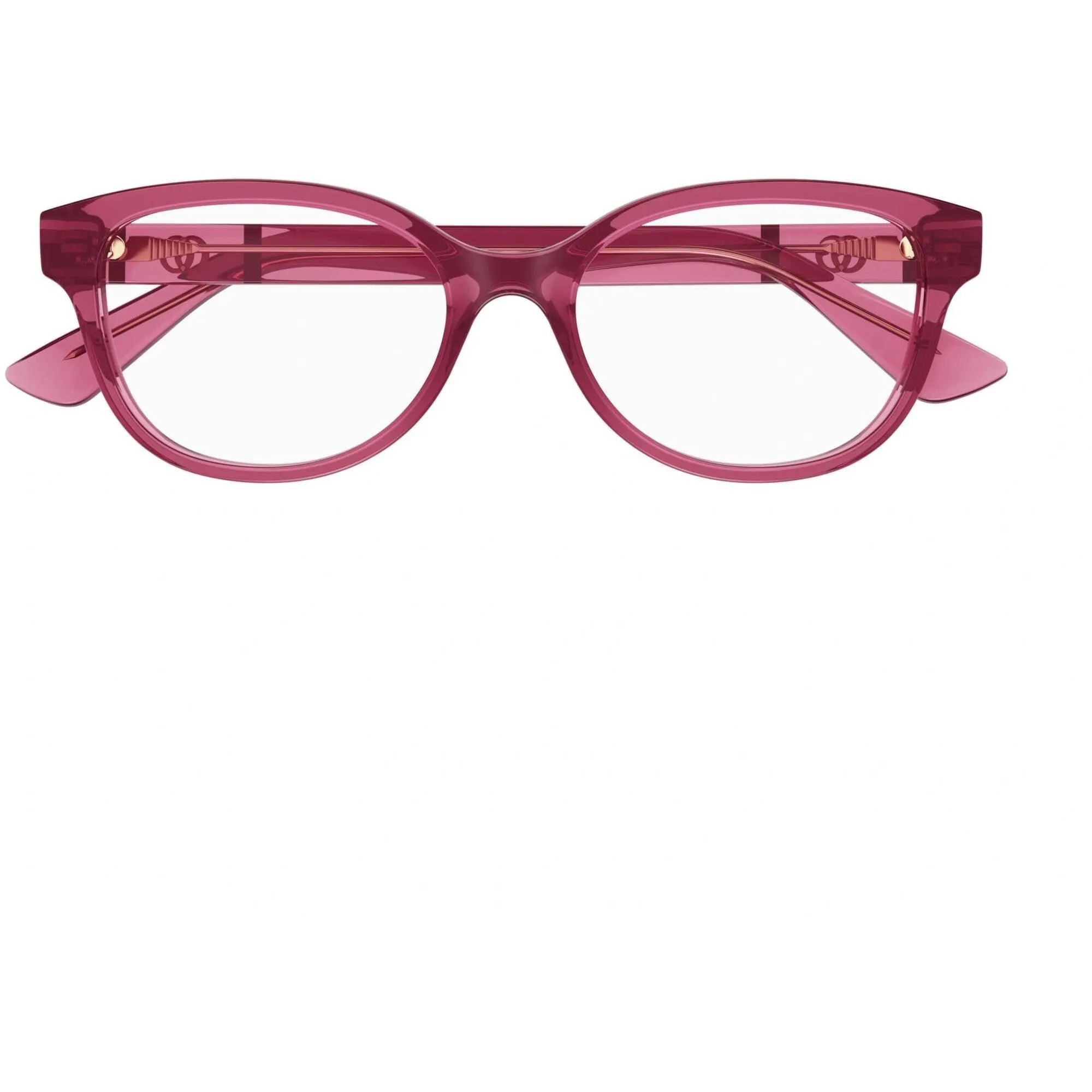Gucci Women's Eyeglasses - Burgundy Acetate Cat Eye Frame Demo Lens | GG1115O 002