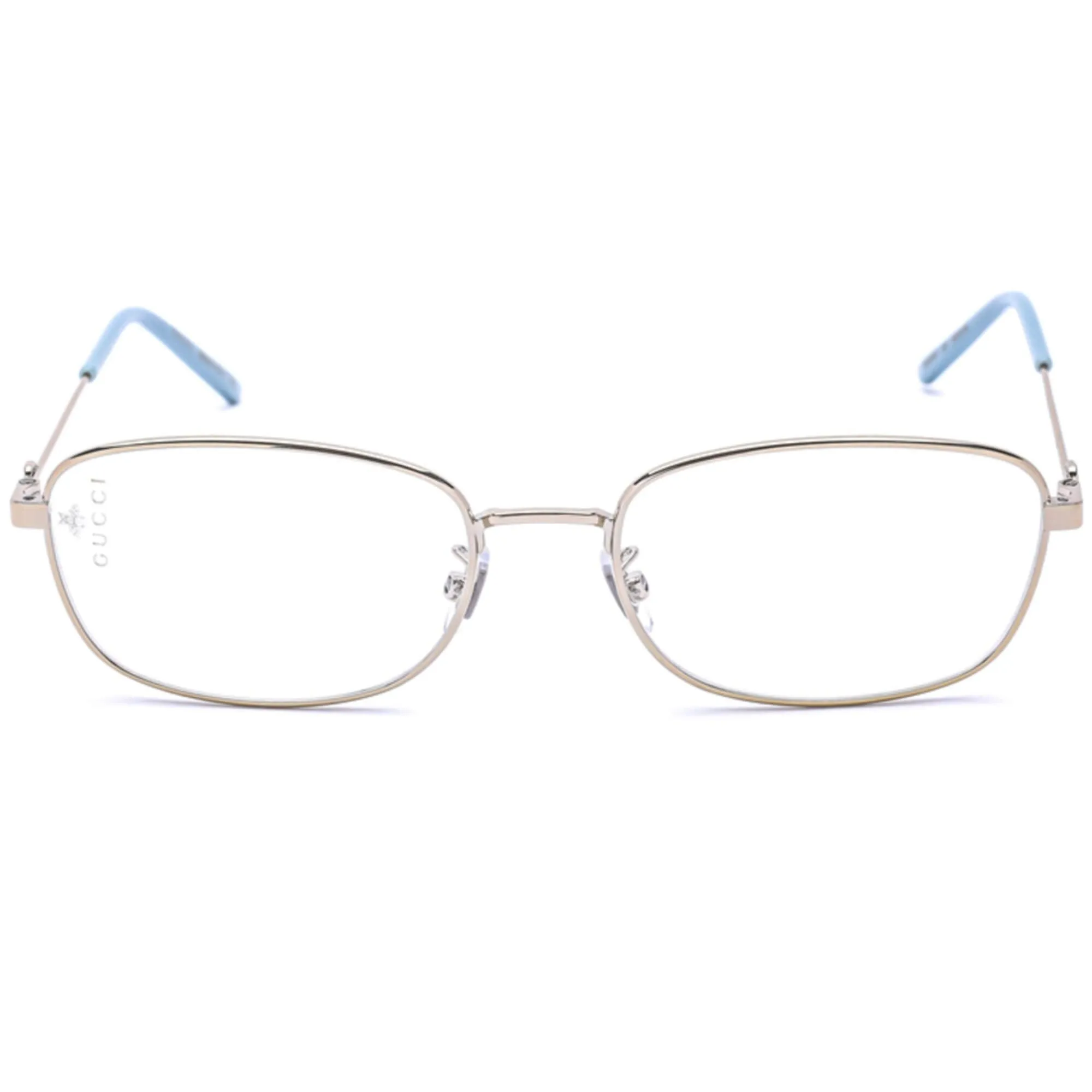 Gucci Women's Eyeglasses - Gold Rectangular Full-Rim Metal Frame | GUCCI GG0444O 2