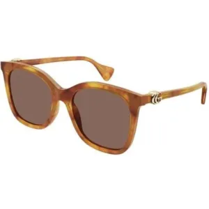 Gucci Women's Sunglasses - Full Rim Tortoise Acetate Square Shape Frame | GG1071S 003