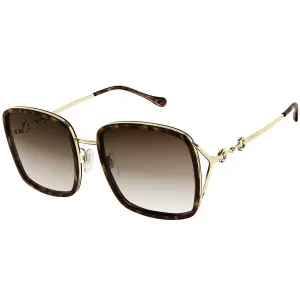 Gucci Women's Sunglasses - Havana and Gold Metal and Plastic Frame | GG1016SK 003