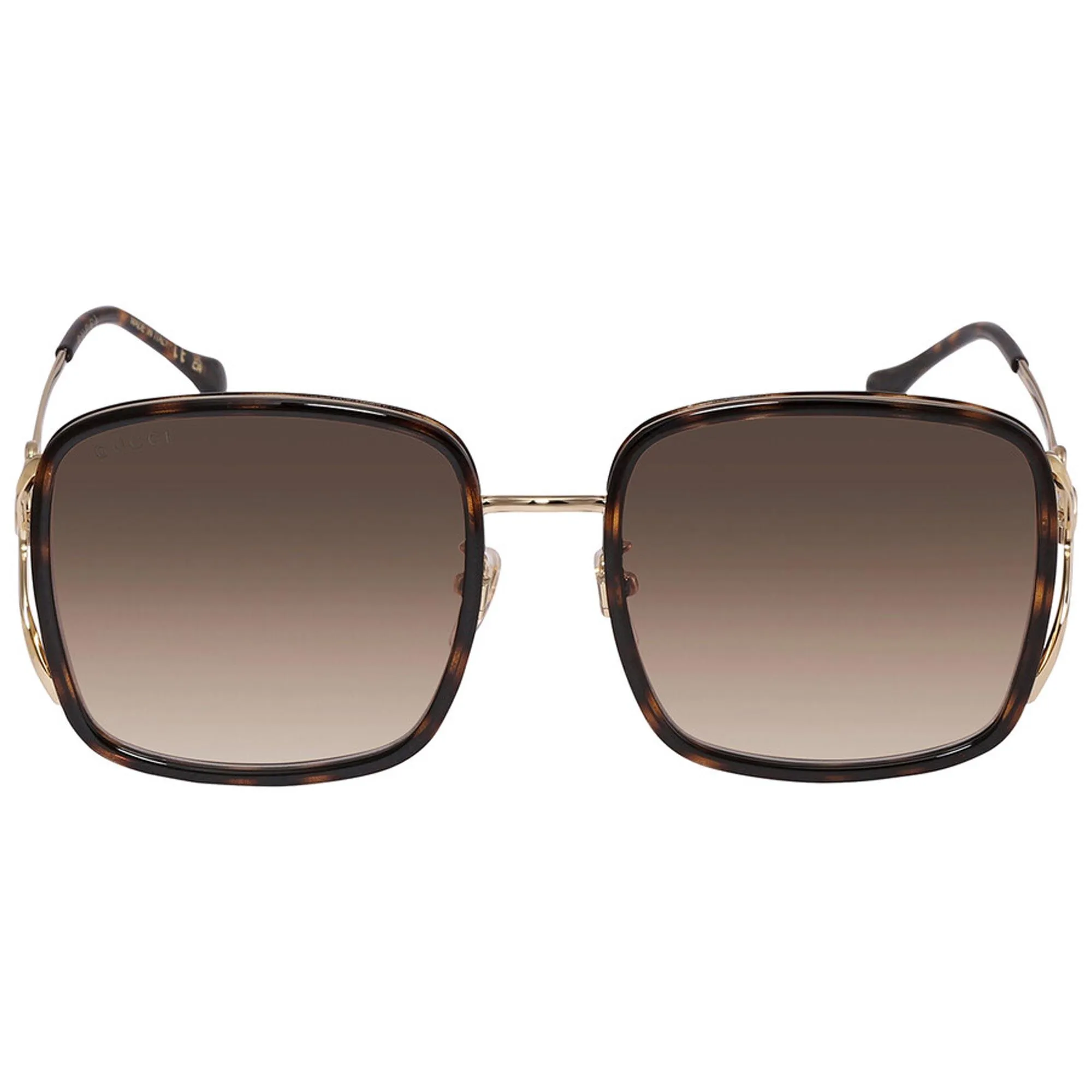 Gucci Women's Sunglasses - Havana and Gold Metal and Plastic Frame | GG1016SK 003