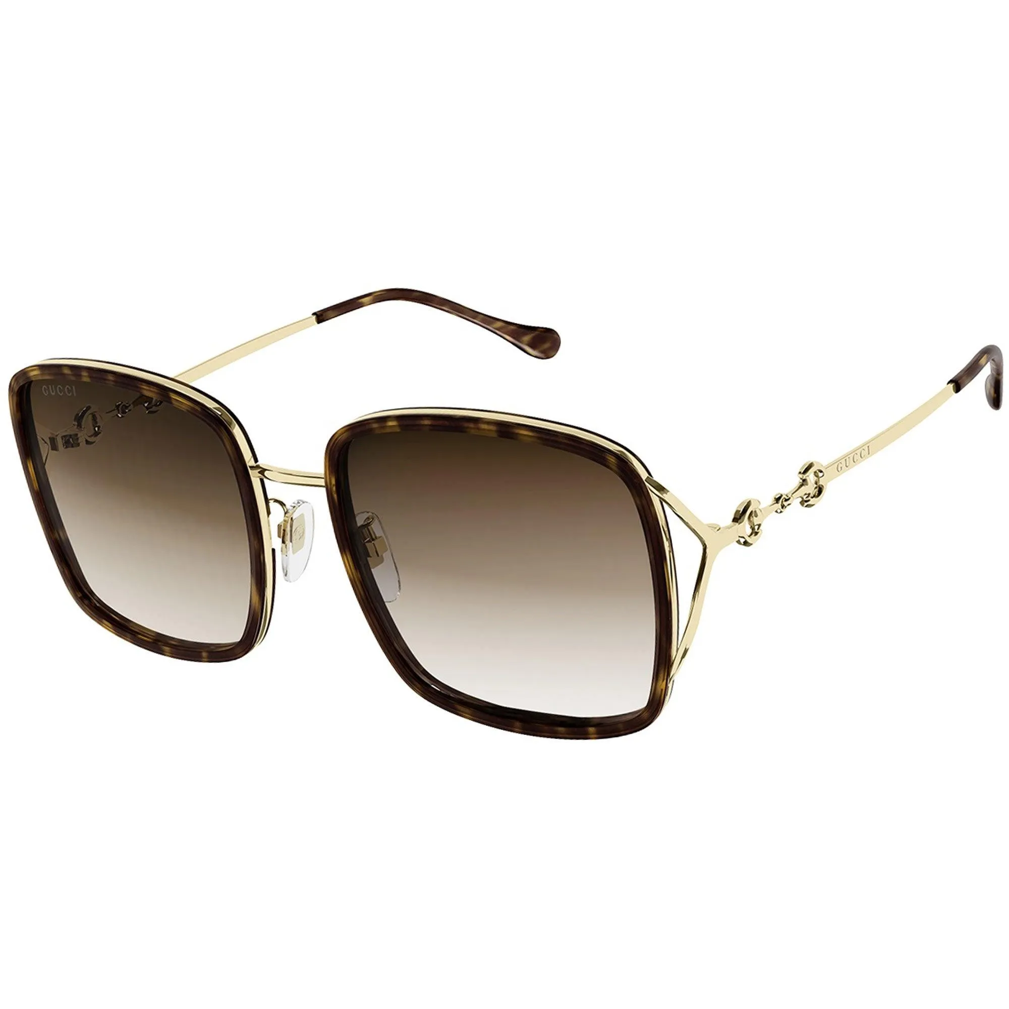 Gucci Women's Sunglasses - Havana and Gold Metal and Plastic Frame | GG1016SK 003
