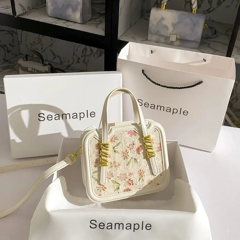 High-Quality Leather Handbag - Casual Fashion Biscuit Bag