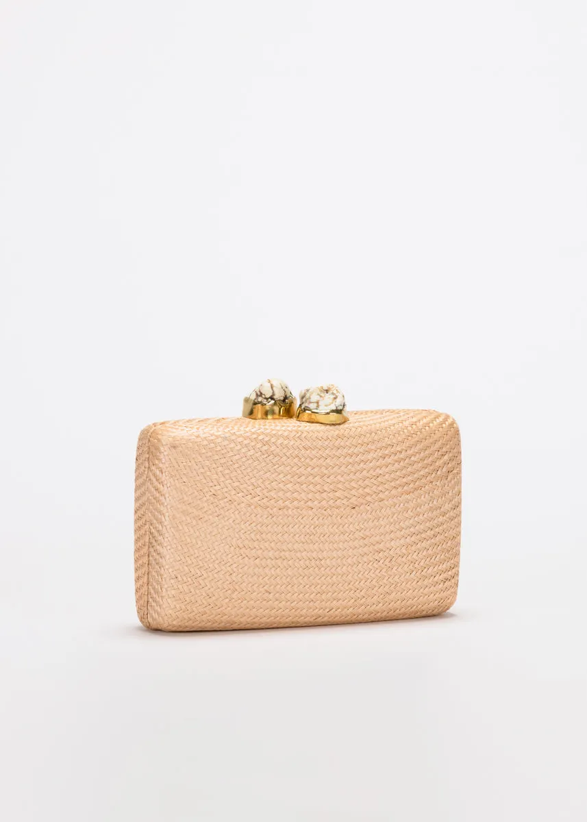 Jen clutch with white Stone