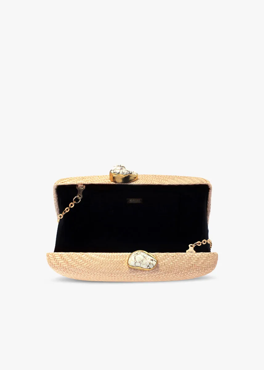Jen clutch with white Stone