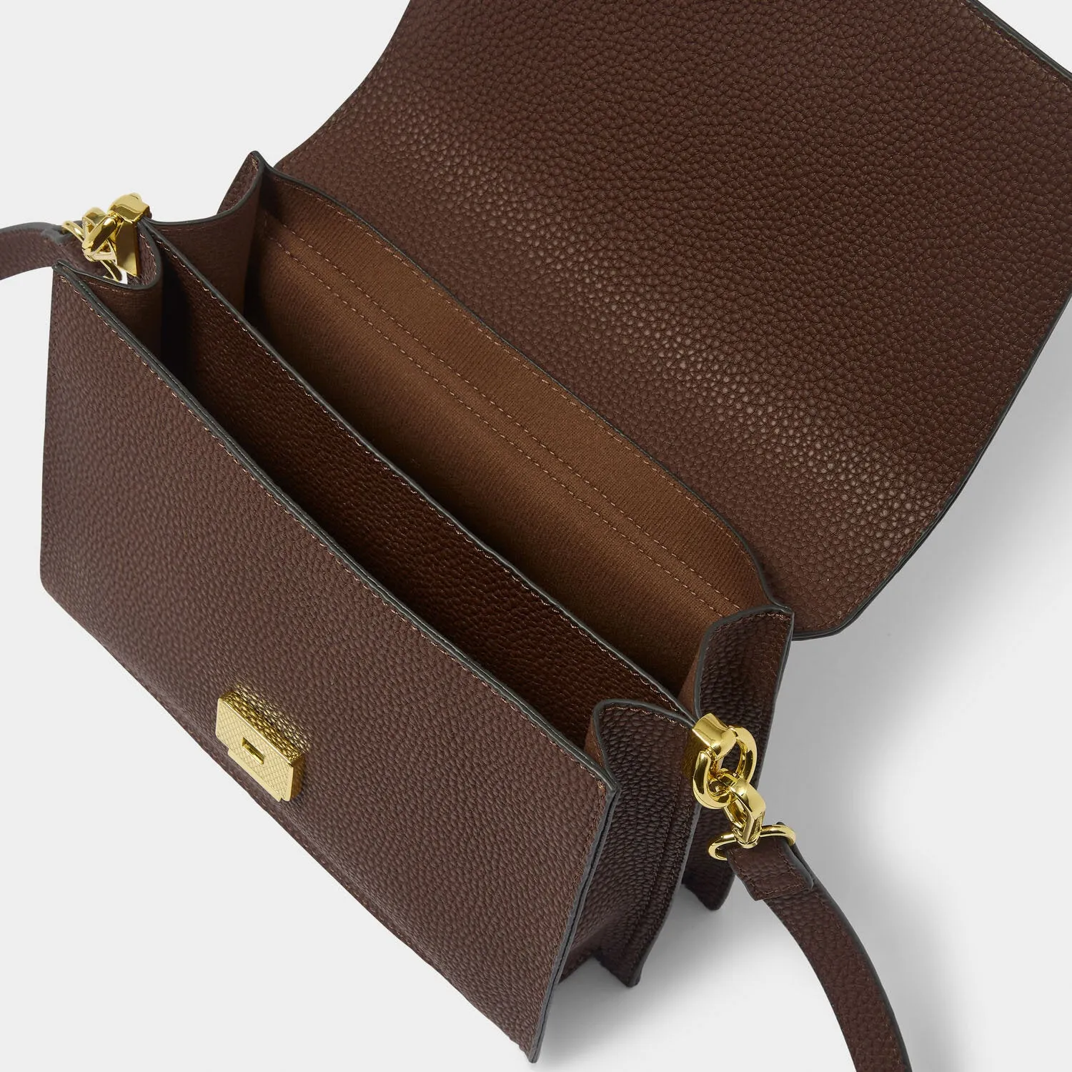 Katie Loxton 23.5cm Chocolate Orla Faux Croc Crossbody Bag