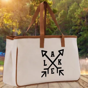 Lake Cotton Canvas Chic Tote Bag Lake Tote Lake Lover Gift Tote Bag Outdoor Tote Weekender Tote Laker Tote Multipurpose Tote