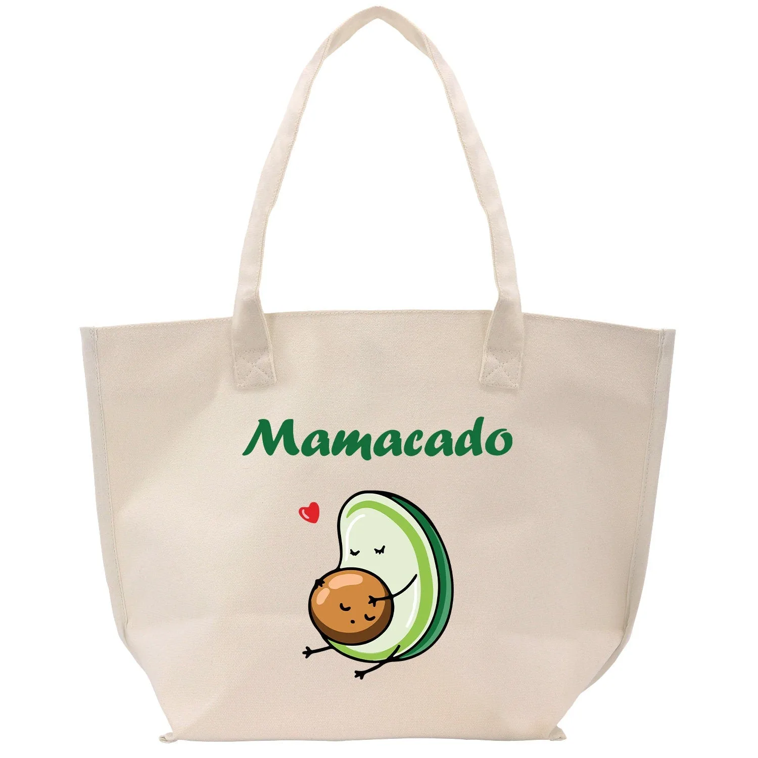Mamacado Cotton Canvas Hand Bag New Mother Gift Avacado Hand Bag New Mom Gift Idea Baby Shower Gift Mothers Day Gift (MTB1002)