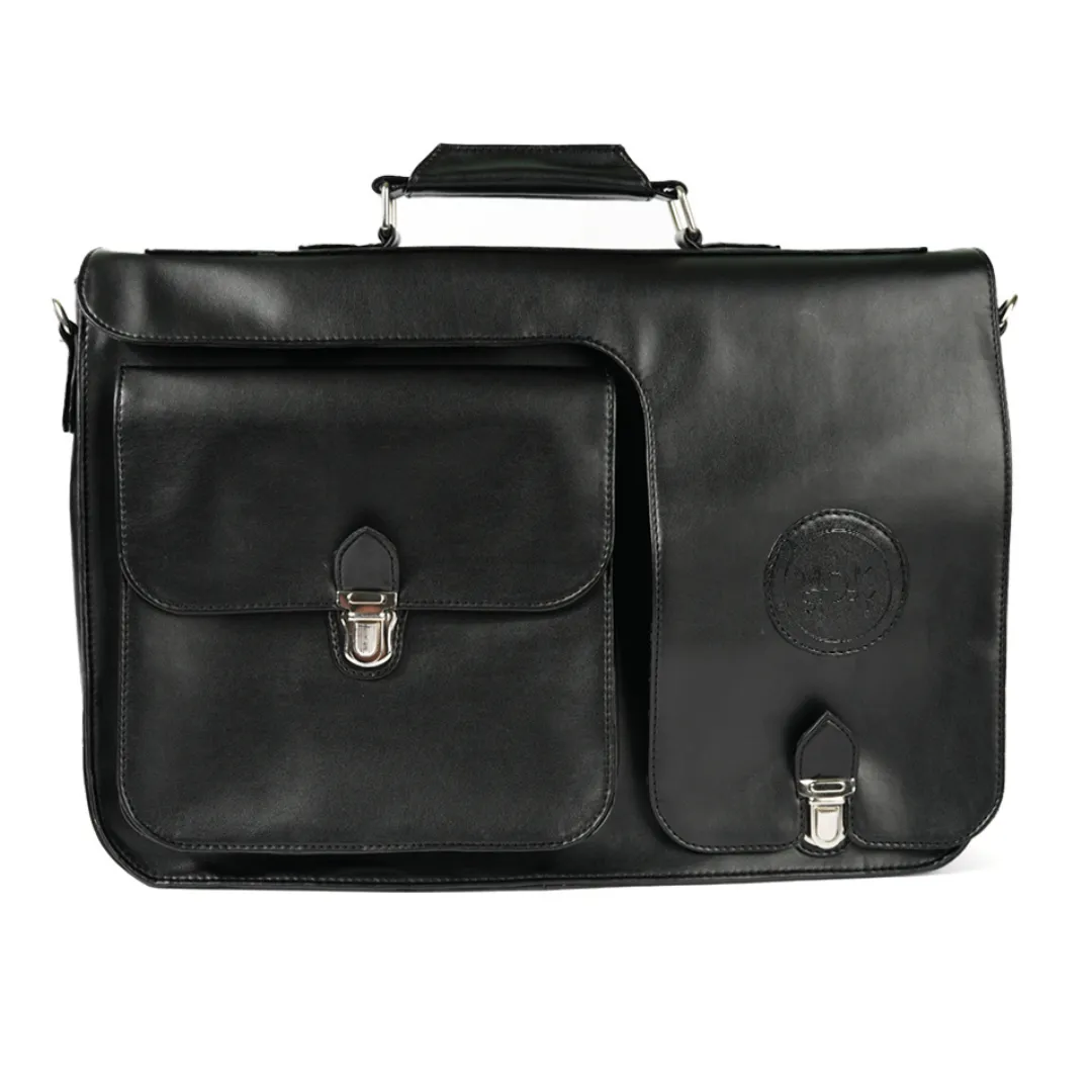 Monkstory Modern Messenger Bag - Royal Black