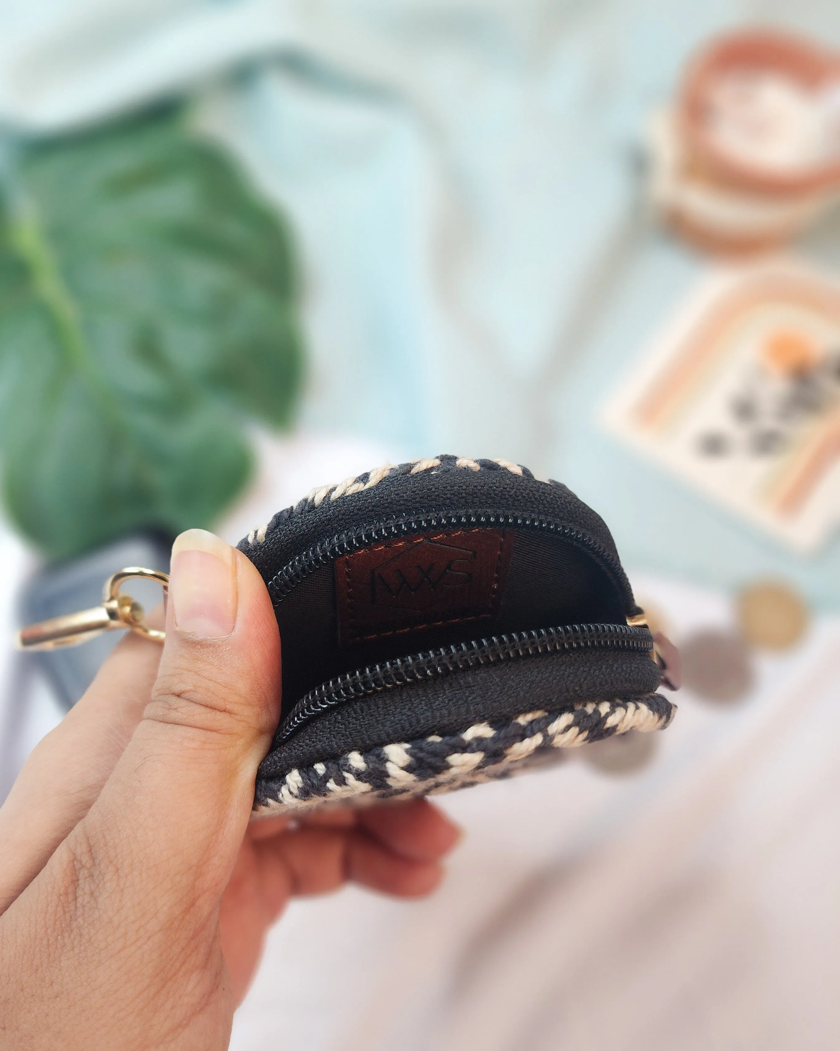Monochrome Chevron Coin Pouch
