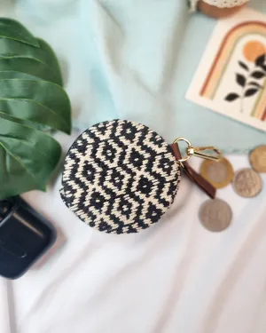 Monochrome Chevron Coin Pouch
