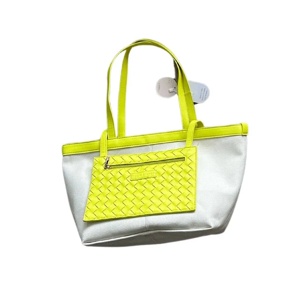 Priscilla Neon Yellow Canvas Tote Bag