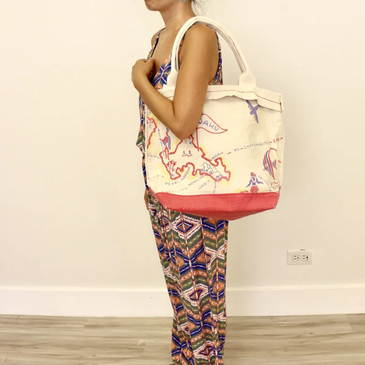 Recycled Canvas Tote Bag (L)