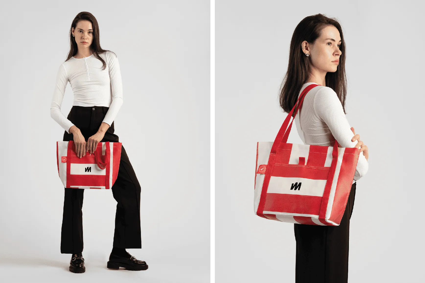 Red Tote - Classic Stripe