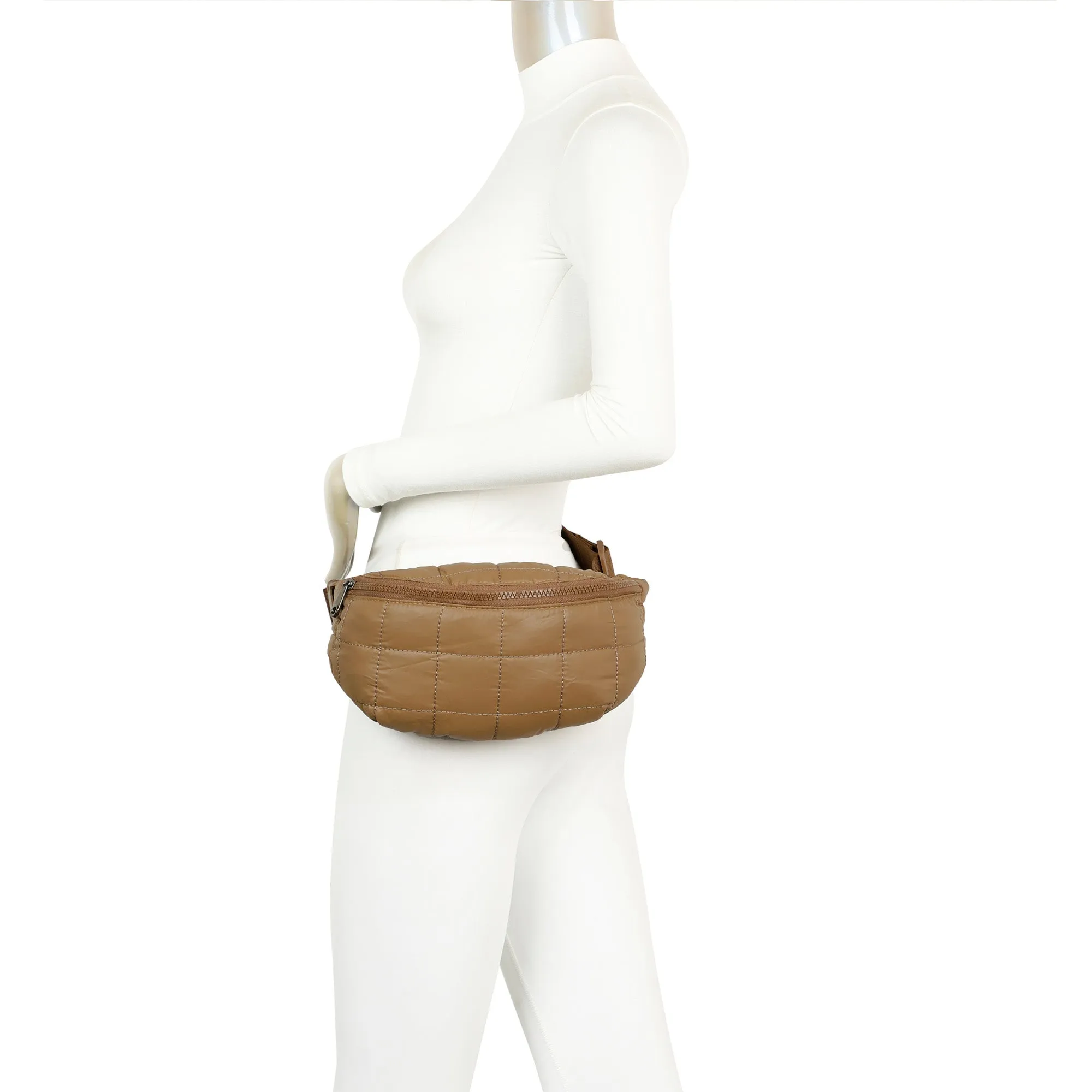 Riley's Puffer Bum Fanny Belt Bag - Tan