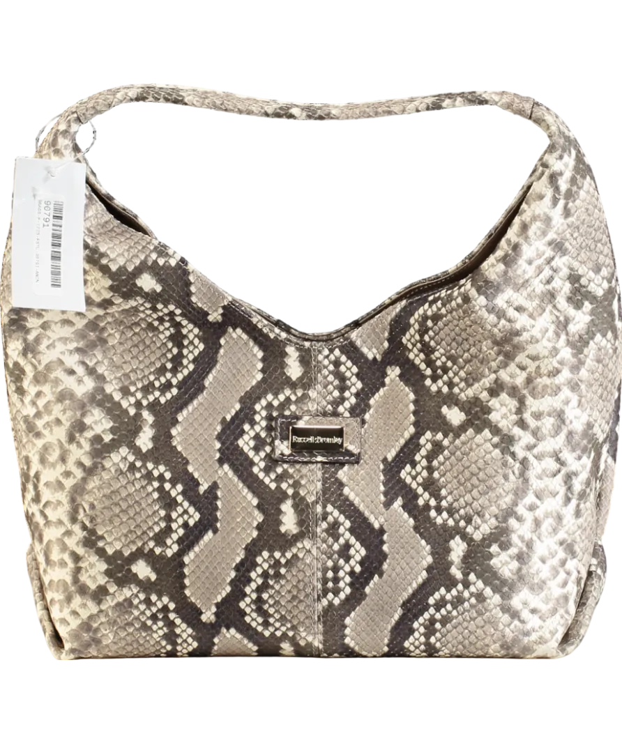 Russell & Bromley Beige Everyday Mini Hobo Snakeskin Bag