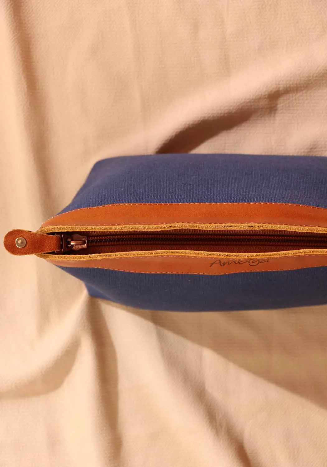 Sand Dust Canvas Fabric Travel Pouch