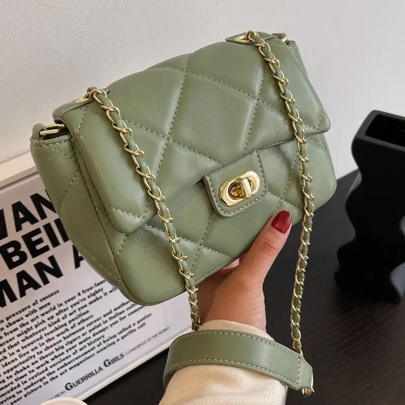 Sling Bags Diamond Plaid Women's All-Match Messenger Bag Chain Shoulder Bag