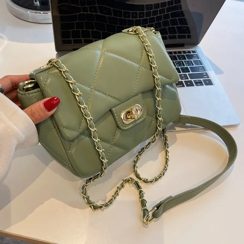 Sling Bags Diamond Plaid Women's All-Match Messenger Bag Chain Shoulder Bag