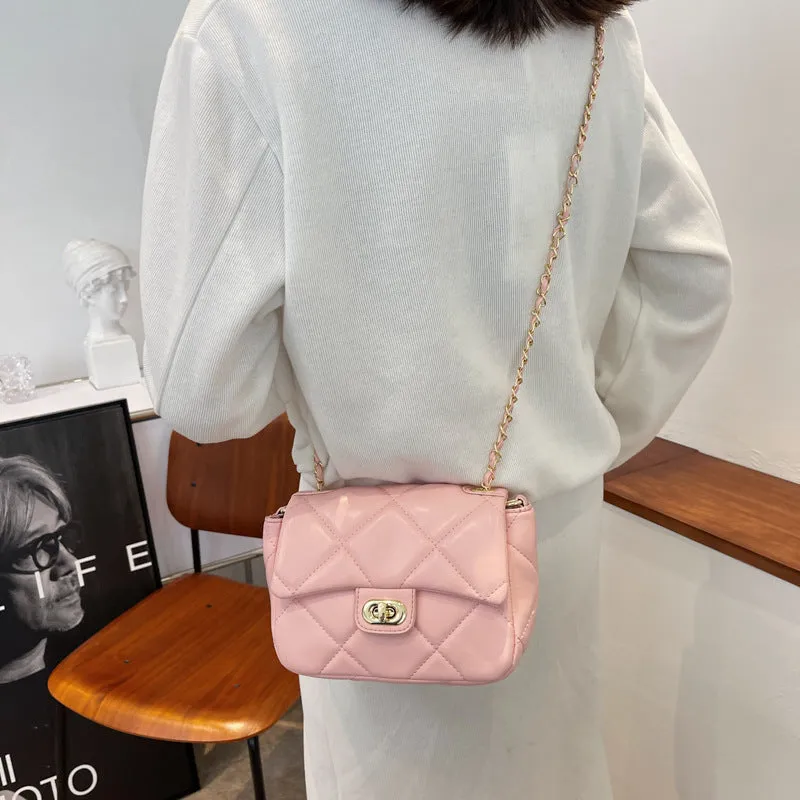 Sling Bags Diamond Plaid Women's All-Match Messenger Bag Chain Shoulder Bag