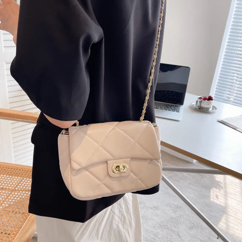 Sling Bags Diamond Plaid Women's All-Match Messenger Bag Chain Shoulder Bag