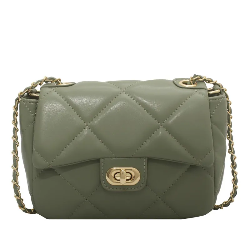 Sling Bags Diamond Plaid Women's All-Match Messenger Bag Chain Shoulder Bag