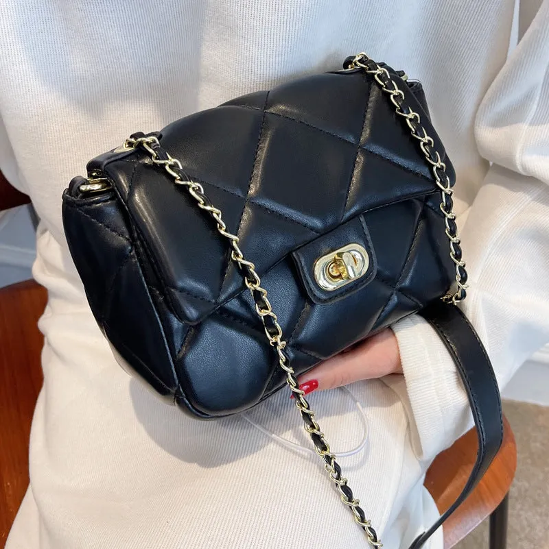 Sling Bags Diamond Plaid Women's All-Match Messenger Bag Chain Shoulder Bag
