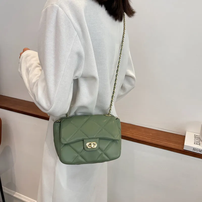 Sling Bags Diamond Plaid Women's All-Match Messenger Bag Chain Shoulder Bag