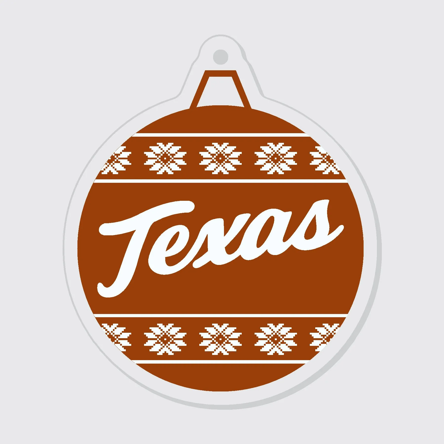 Texas Acrylic Snowflake Ornament-FINAL SALE