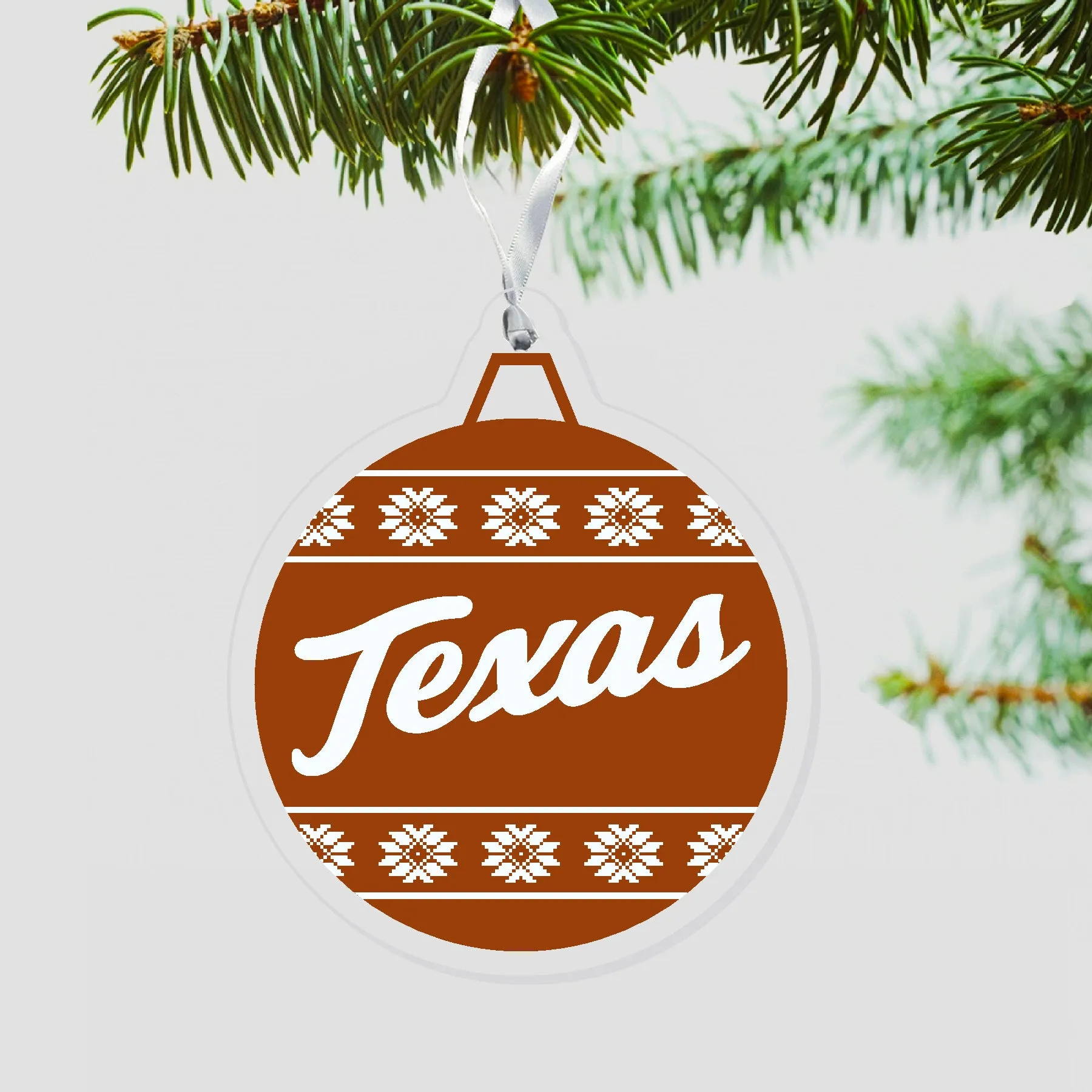 Texas Acrylic Snowflake Ornament-FINAL SALE
